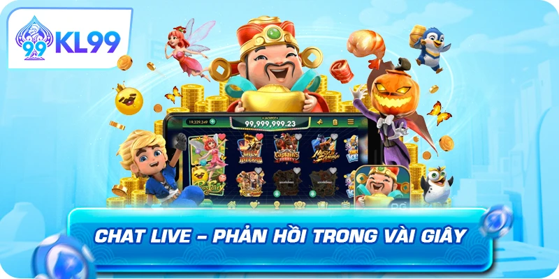 Chat live phản hồi trong vài giây